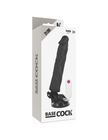 BASECOCK - REALISTIC VIBRATOR REMOTE CONTROL BLACK 21 CM -O- 4 CM