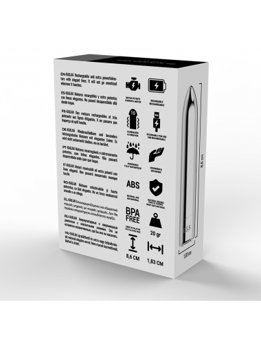 BLACK&SILVER - KAILAN 2 SILVER VIBRATING MAGNETIC BULLET