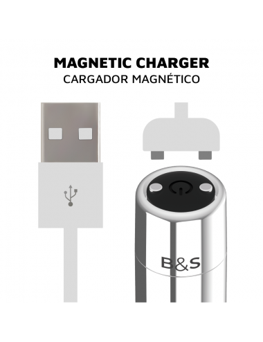 BLACK&SILVER - KAILAN 2 SILVER VIBRATING MAGNETIC BULLET