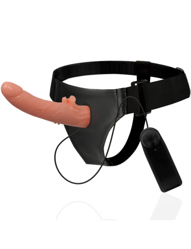 HARNESS ATTRACTION HECTOR VIBRATOR FLESH 20  X 3.5CM