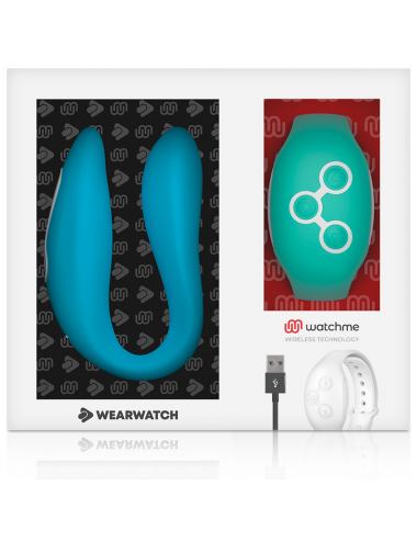 WEARWATCH DUAL PLEASURE  WIRELESS TECHNOLOGY WATCHME INDIGO / AQUAMARINE