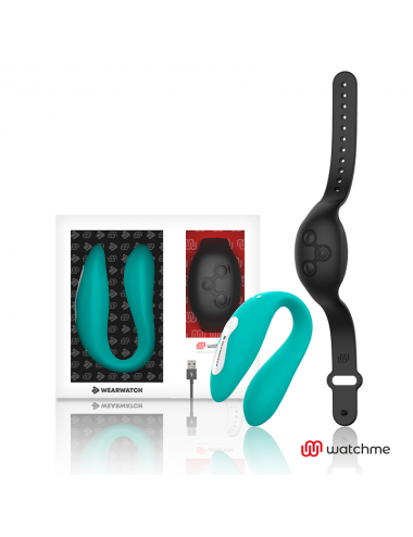 WEARWATCH DUAL PLEASURE  WIRELESS TECHNOLOGY WATCHME AQUAMARINE / JET BLACK