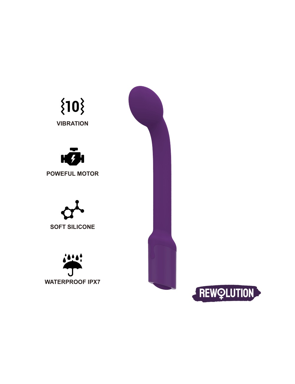 REWOLUTION REWOFLEX FLEXIBLE G-POINT STIMULATOR VIBRATOR REWOLUTION REWOFLEX FLEXIBLE G-POINT STIMULATOR VIBRATOR
