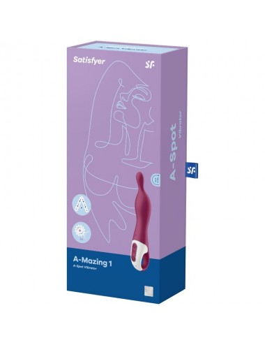 SATISFYER A-MAZING 1 A-SPOT VIBRATOR - BERRY