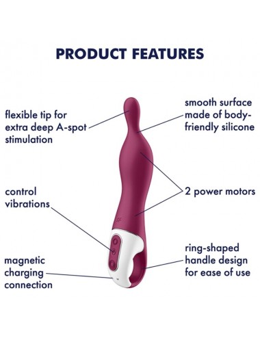 SATISFYER - AMAZING 1 ASPOT VIBRATOR BERRY