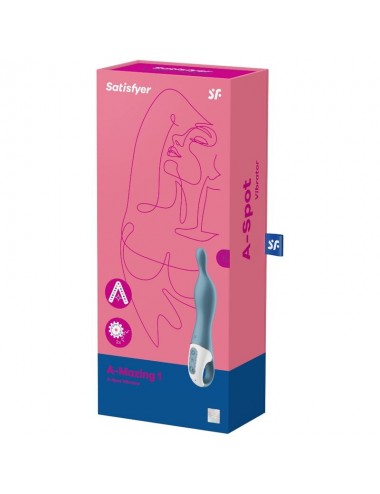 SATISFYER A-MAZING 1 A-SPOT VIBRATOR - BLUE
