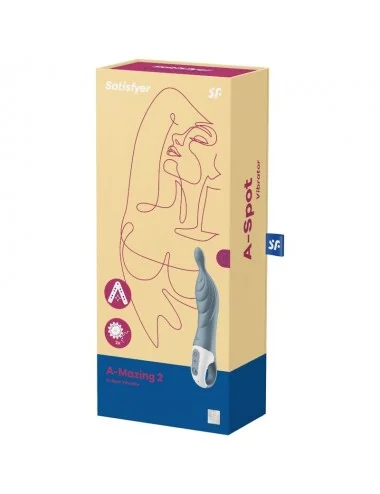 SATISFYER A-MAZING 2 A-SPOT VIBRATOR - GREY