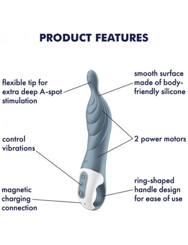SATISFYER - AMAZING 2 ASPOT VIBRATOR GREY