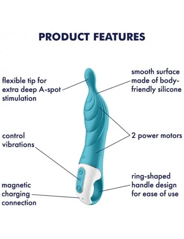 SATISFYER - AMAZING 2 ASPOT VIBRATOR TURQUOISE