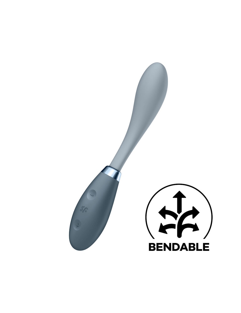 SATISFYER G-SPOT FLEX 3 MULTI VIBRATOR - GREY SATISFYER G-SPOT FLEX 3 MULTI VIBRATOR - GREY