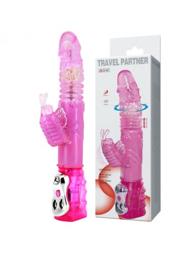 TRAVEL PARTNER ROTATOR UP & DOWN RABBIT PINK