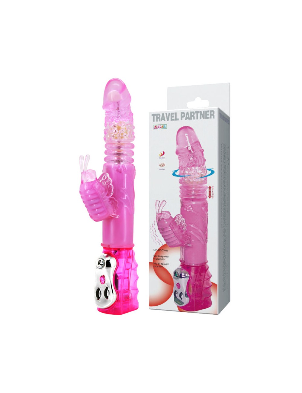 TRAVEL PARTNER ROTATOR UP & DOWN RABBIT PINK