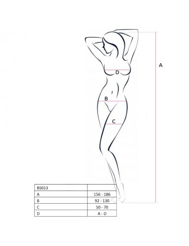PASSION WOMAN BS013 BODYSTOCKING WHITE ONE SIZE