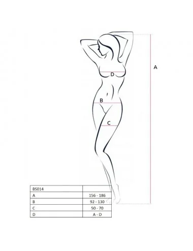 PASSION WOMAN BS014 BODYSTOCKING RED ONE SIZE