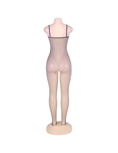 QUEEN LINGERIE - BODYSTOCKING WITH TIES IN NECKLINE S/L