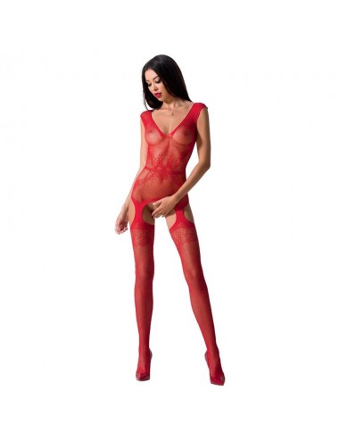 PASSION WOMAN BS062 BODYSTOCKING RED ONE SIZE