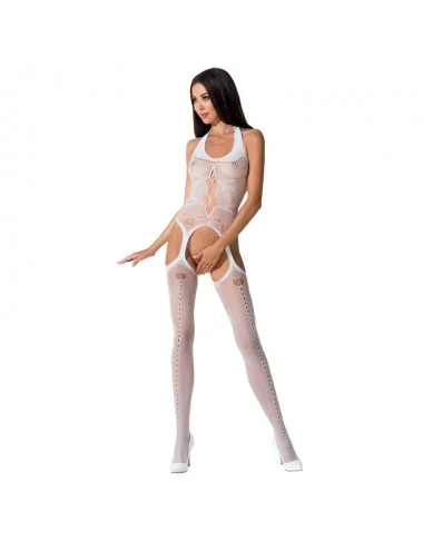 PASSION WOMAN BS059 BODYSTOCKING WHITE ONE SIZE