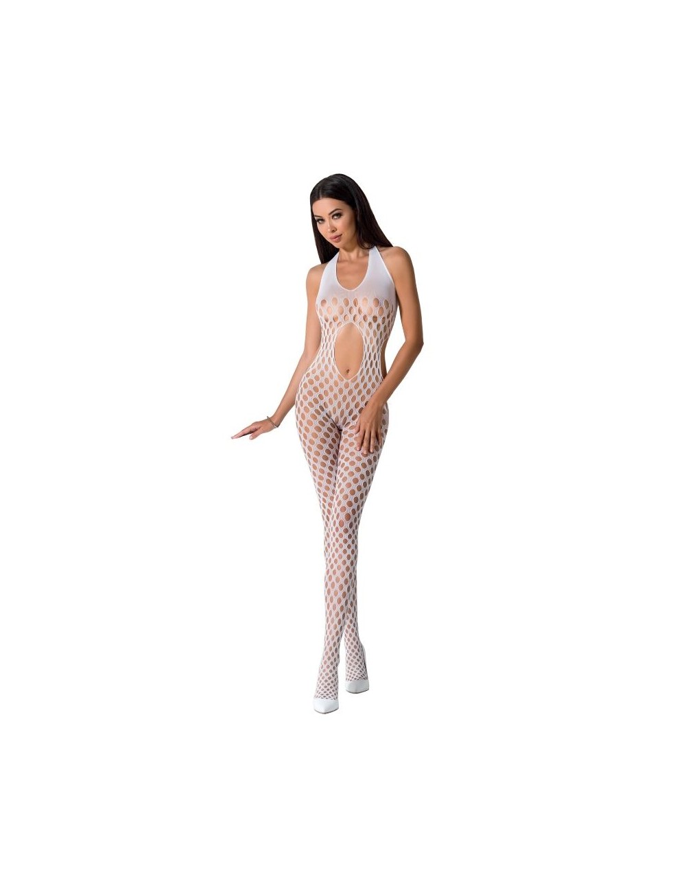 PASSION WOMAN BS065 BODYSTOCKING WHITE ONE SIZE PASSION WOMAN BS065 BODYSTOCKING WHITE ONE SIZE