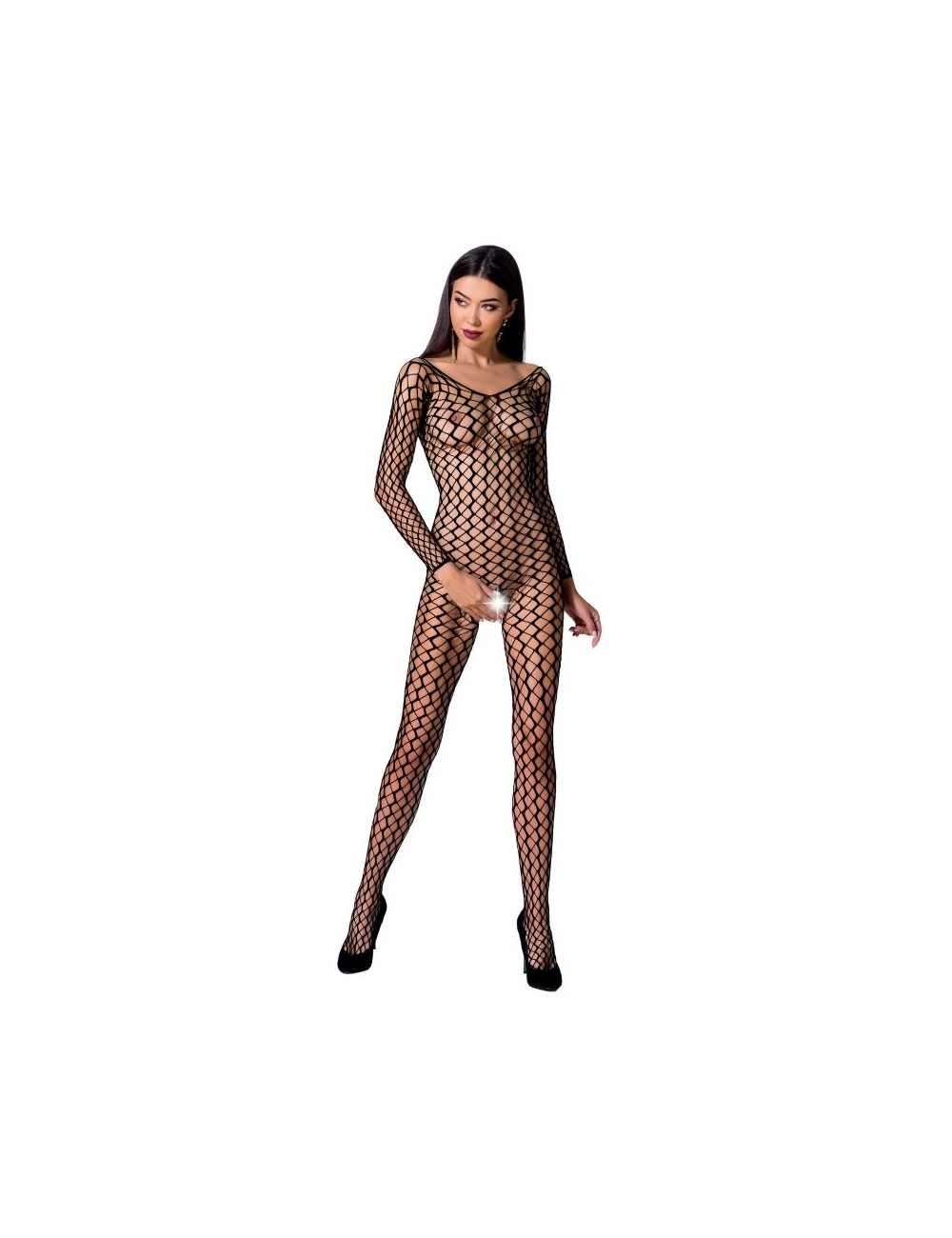 PASSION WOMAN BS068 BODYSTOCKING - BLACK ONE SIZE PASSION WOMAN BS068 BODYSTOCKING - BLACK ONE SIZE