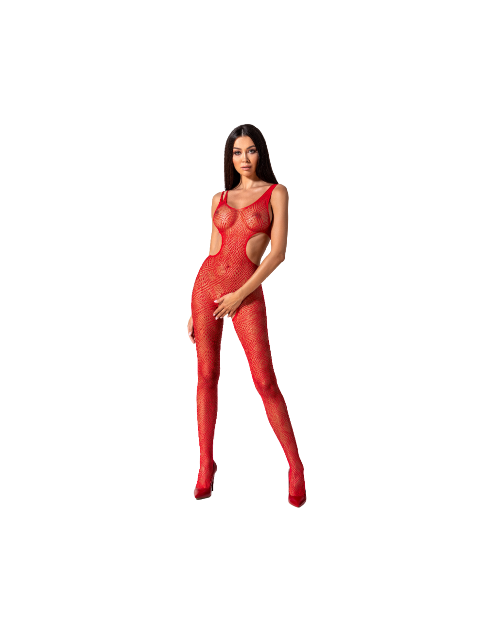 PASSION WOMAN BS085 BODYSTOCKING - RED ONE SIZE PASSION WOMAN BS085 BODYSTOCKING - RED ONE SIZE
