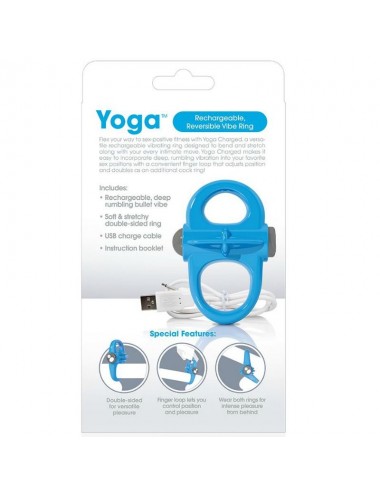 SCREAMING O RECHARGEABLE AND VIBRATING RING YOGA BLUE