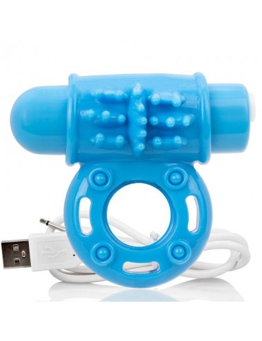 SCREAMING O VIBRATING RECHARGEABLE RING O WOW BLUE