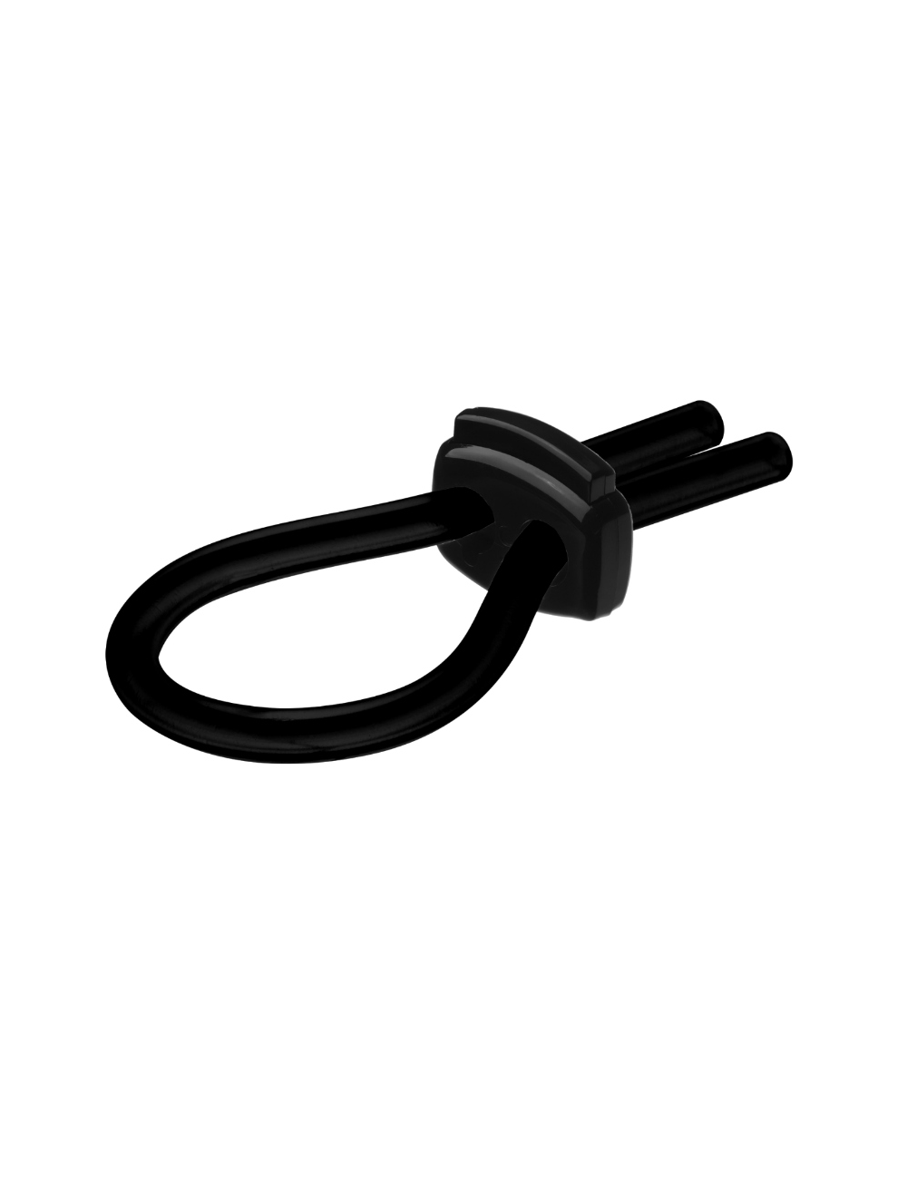 ERECTO MED SILICONE BLACK RING - M