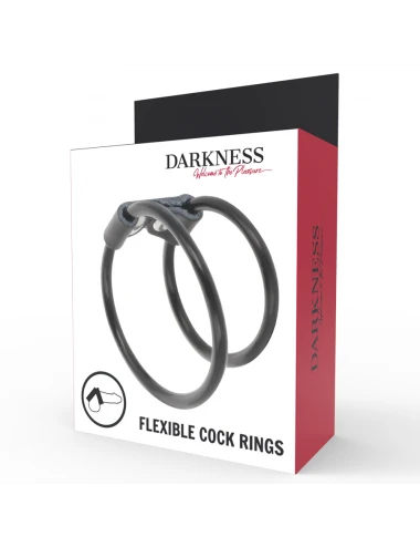 DARKNESS LEATHER DOUBLE COCK RING