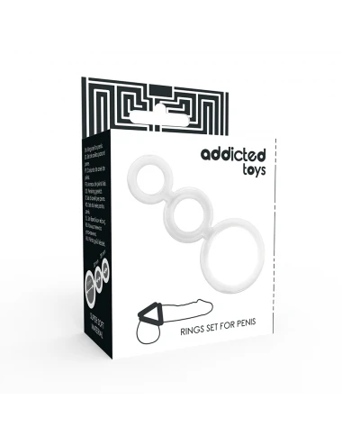 ADDICTED TOYS RINGS SET FOR PENIS TRANSPARENT