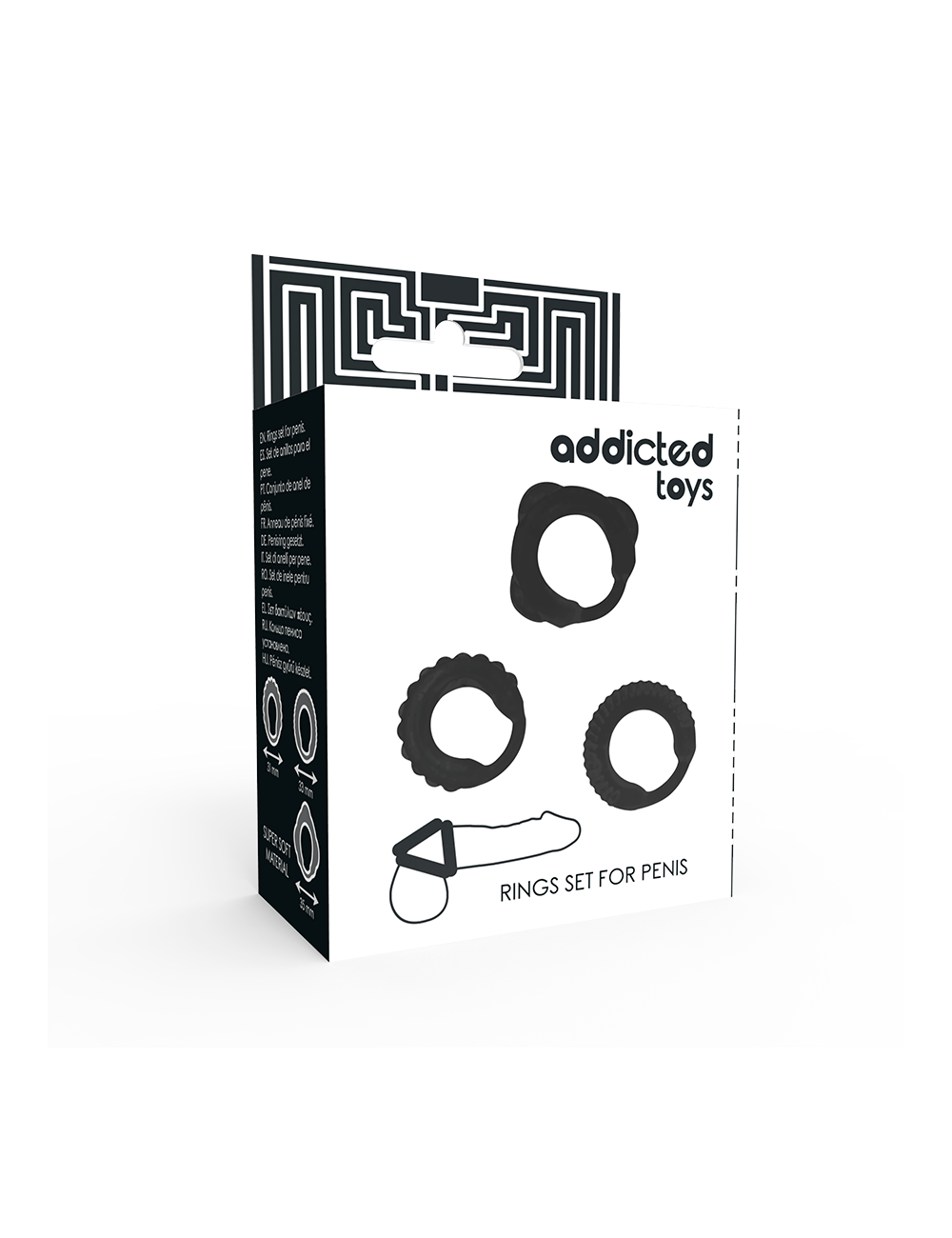 ADDICTED TOYS  C-RING SET BLACK
