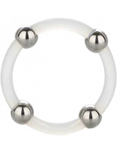 CALEX STEEL BEADED SILICONE RING L