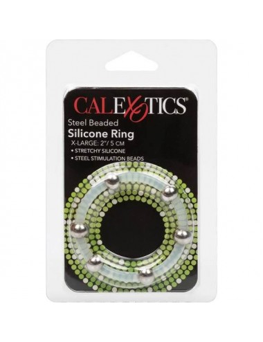 CALEX STEEL BEADED SILICONE RING XL