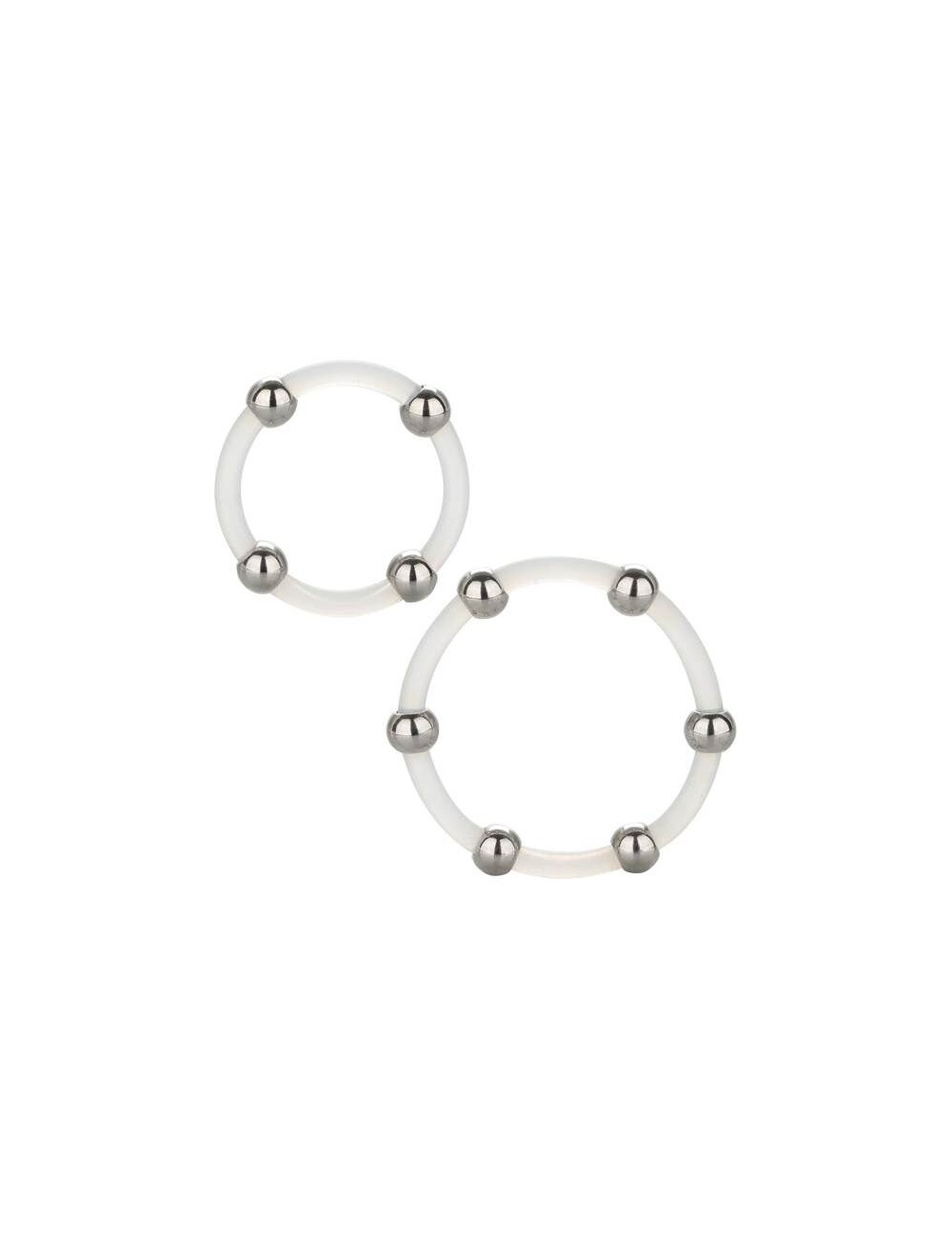 CALEX STEEL BEADED SILICONE RING SET