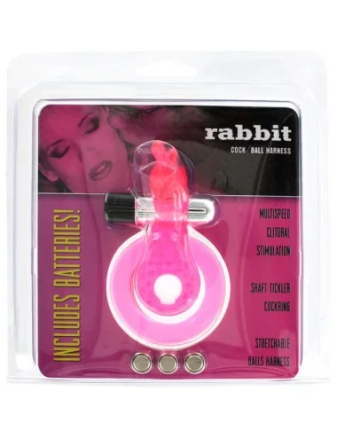 SEVEN CREATIONS - PINK BUTTERFLY PENIS AND TESTICLE RING
