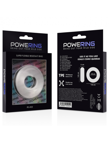 POWERING SUPER FLEXIBLE RESISTANT RING  4.5CM CLEAR