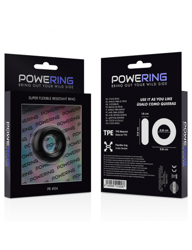 POWERING SUPER FLEXIBLE RESISTANT RING  3.8CM PR04 BLACK