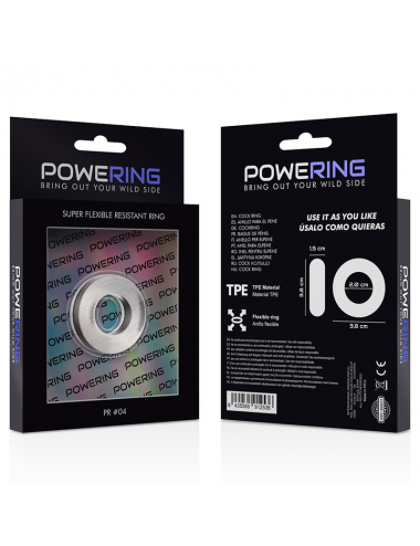 POWERING SUPER FLEXIBLE RESISTANT RING  3.8CM PR04 CLEAR