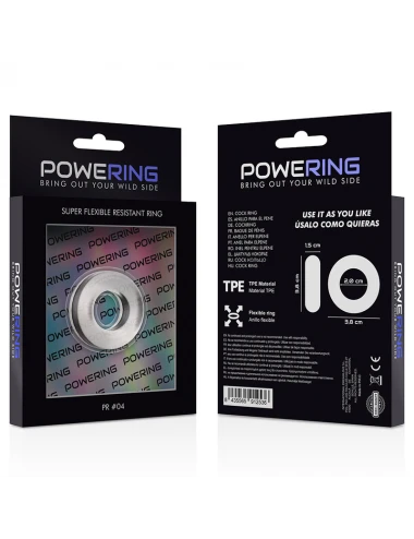 POWERING - SUPER FLEXIBLE AND RESISTANT PENIS RING 3.8CM PR04 CLEAR