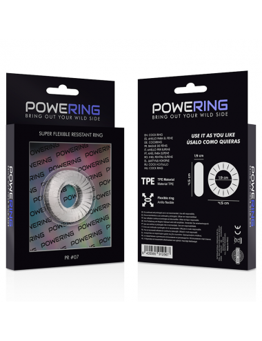 POWERING SUPER FLEXIBLE AND RESISTANT PENIS RING 4.5CM PR07 CLEAR