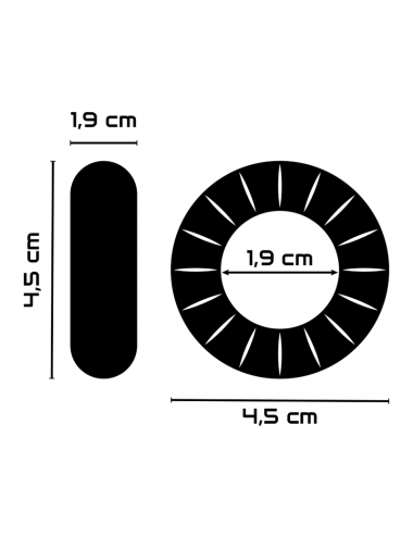 POWERING- SUPER FLEXIBLE AND RESISTANT PENIS RING 4.5CM PR07 CLEAR