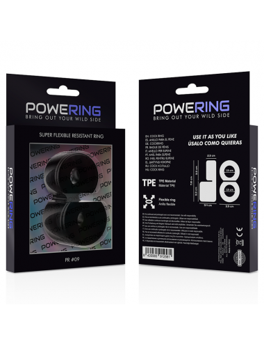 POWERING SUPER FLEXIBLE RESISTANT RING DOUBLE PR09 BLACK