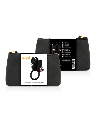 COQUETTE CHIC DESIRE - COCK RING BUTTERFLY WITH VIBRATOR BLACK/ GOLD