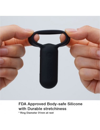 TENGA - SVR SMART BLACK VIBRATOR RING