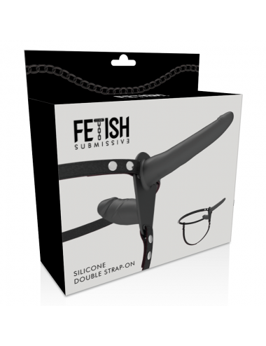 FETISH SUBMISSIVE HARNESS - BLACK DOUBLE PENETRATION
