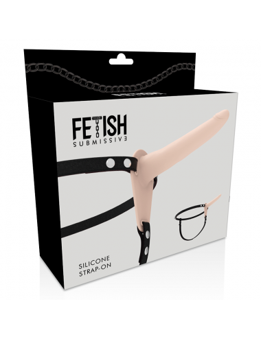 FETISH SUBMISSIVE SILICONE STRAP-ON FLESH 15CM