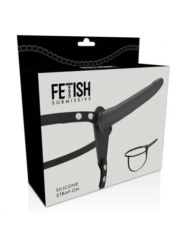 FETISH SUBMISSIVE HARNESS - BLACK SILICONE 15 CM
