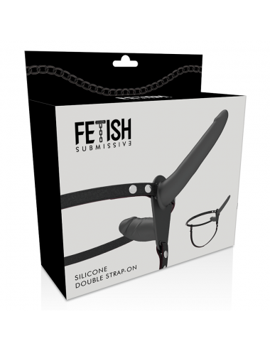 FETISH SUBMISSIVE DOUBLE PENETRIX STRAP-ON BLACK UP