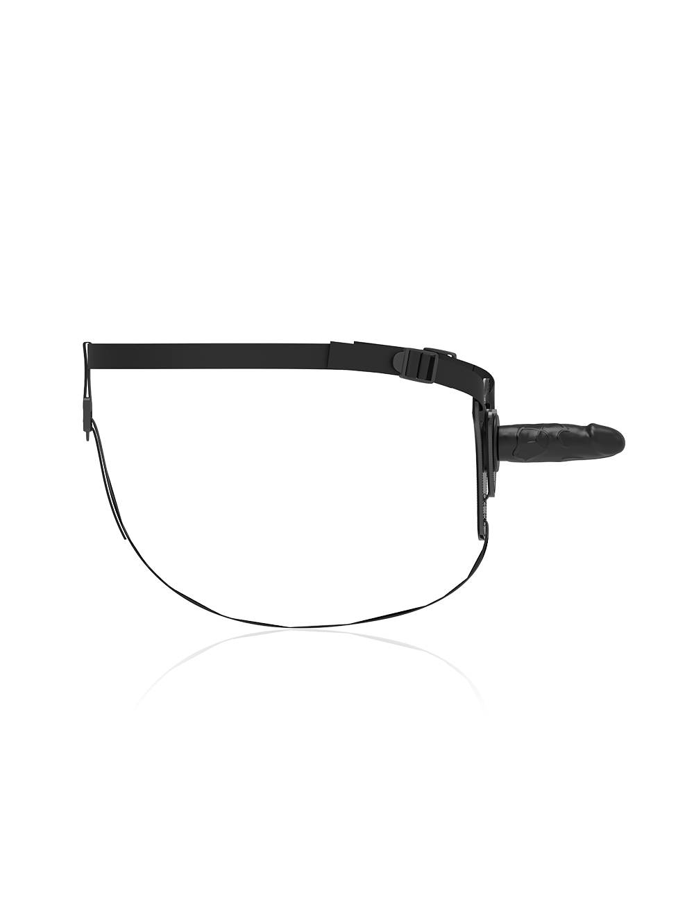 FETISH SUBMISSIVE SILICONE STRAP-ON REALISTIC - BLACK 15 CM