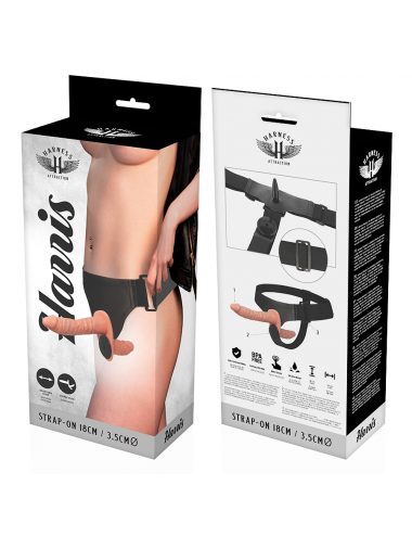 HARNESS ATTRACTION - HARRIS DOUBLE PENETRACI N WITH VIBRATION 18 CM -O- 3.5 CM