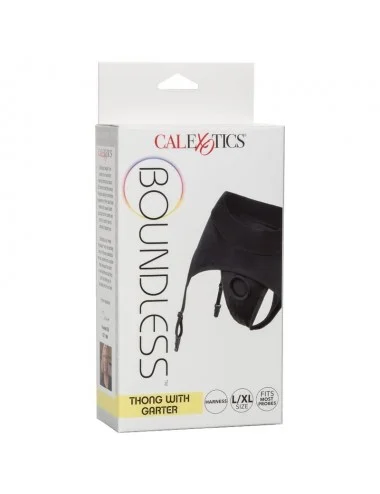 CALEXOTICS - BOUNDLESS THONG WITH GARTER L/XL
